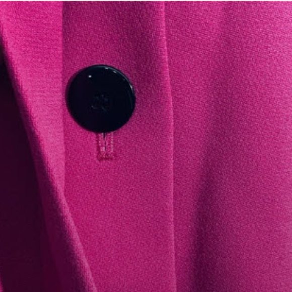 Escada Fuchsia Dark Pink  Wool Coat Size 4 - Picture 4 of 9